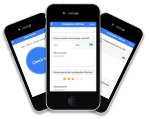 Telas do aplicativo Inspeção Pro