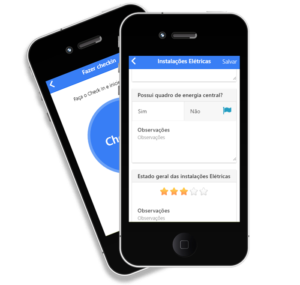 Telas do aplicativo Inspeção Pro