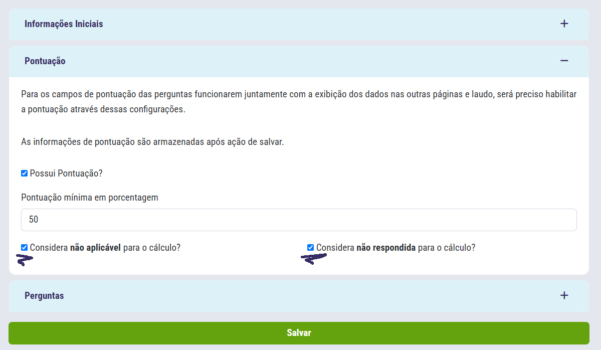 Considera no cálculo