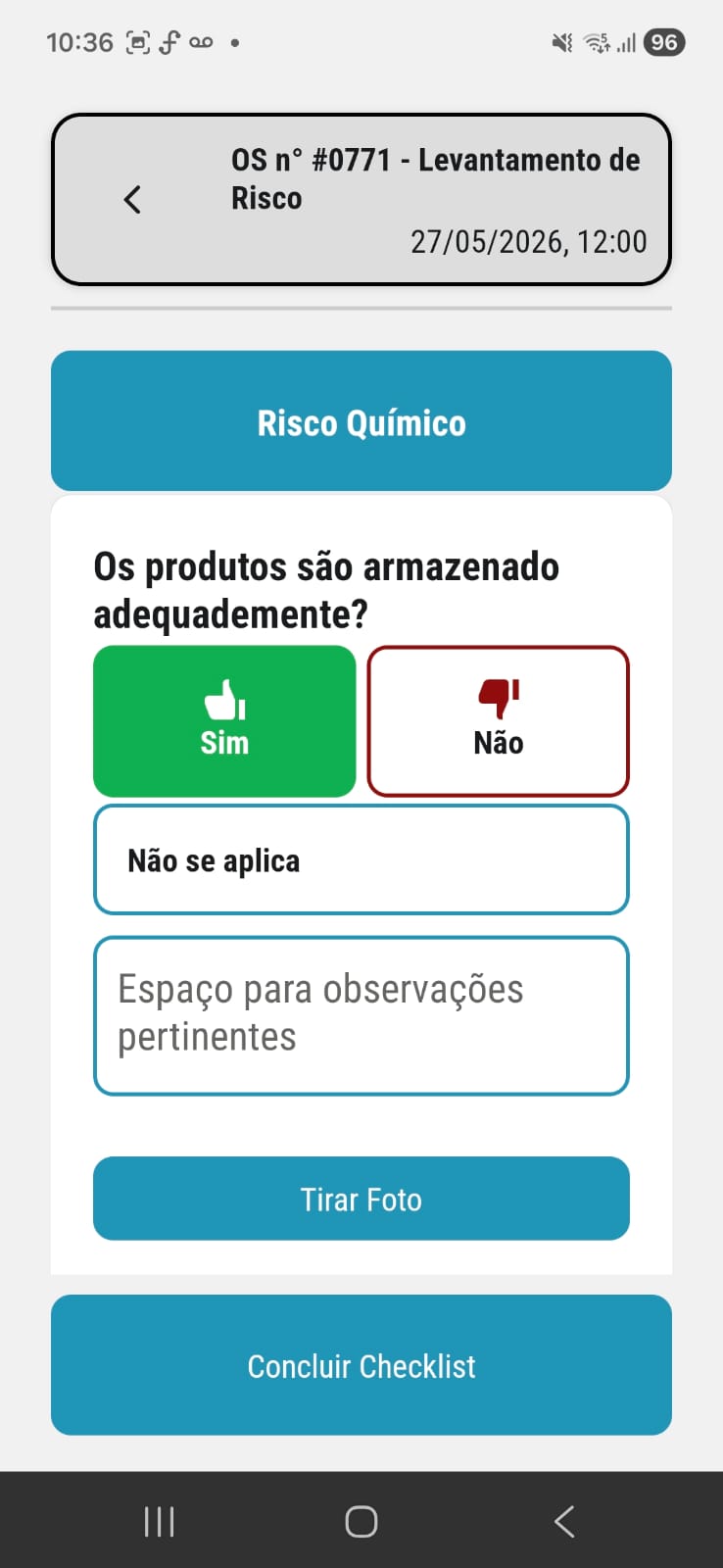 Aplicativo para Inspeção e Auditoria Inspeção Pro - sim