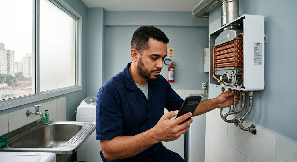 Aplicativo para inspeção de aquecedores a gás