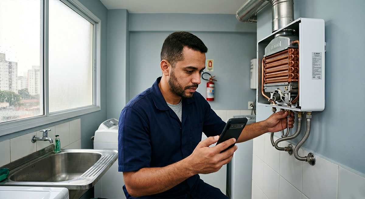 Aplicativo para inspeção de aquecedores a gás